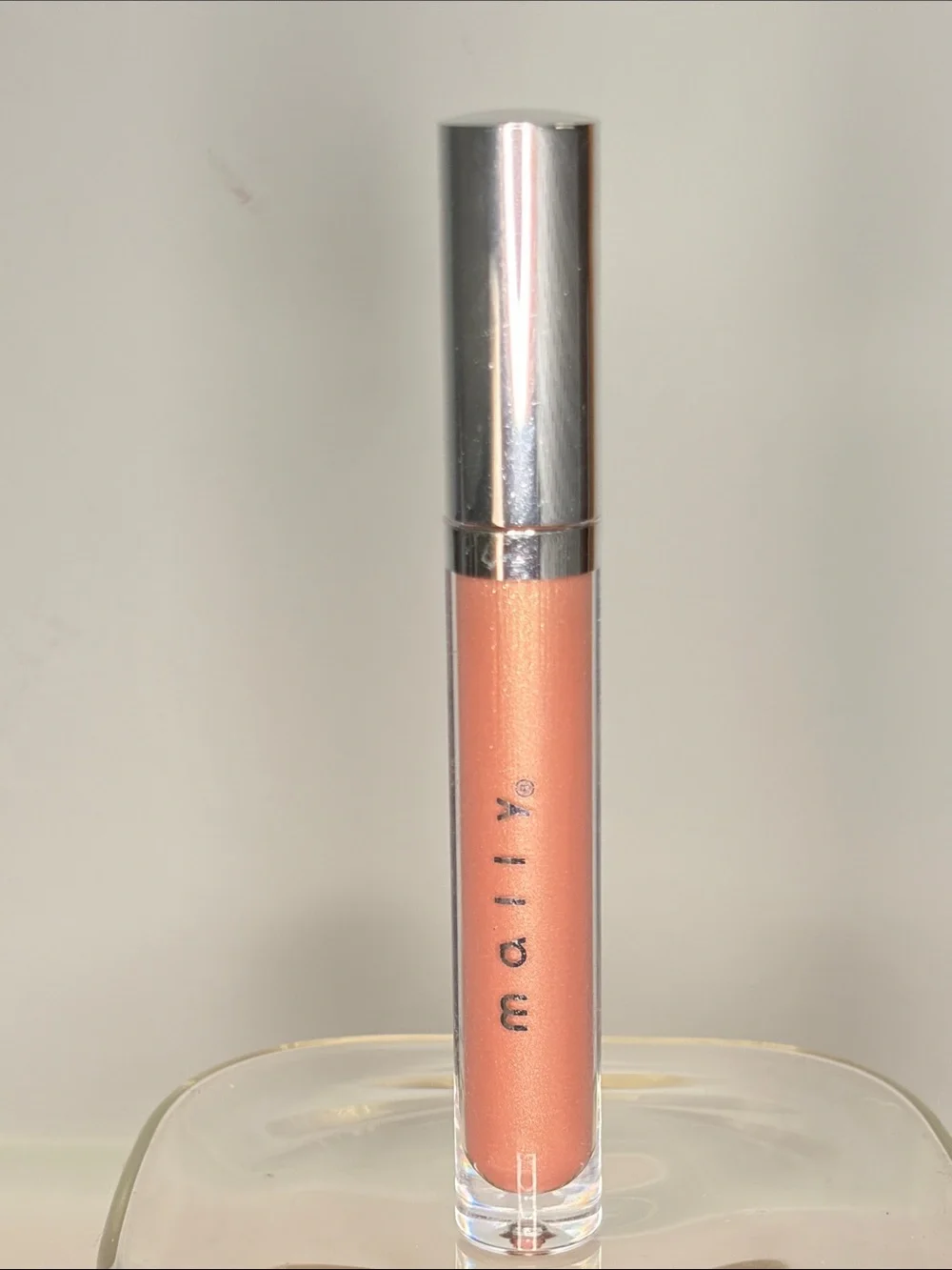 Mally Beauty High Shine Liquid Lipstick with Subtle Shimmer in Super Natural